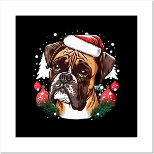 Boxer christmas Posters and Art